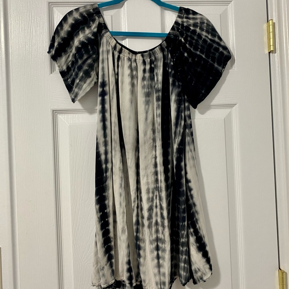 Black tie dye dress